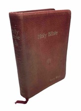 1982 Genuine Leather Bible Nelson NKJV 406BG Holy Red Letter Gold Edged picture