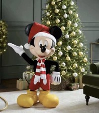 🔥Disney 4 Ft. Mickey Mouse Holiday Animatronic Home Depot HTF Retired Open Box  picture