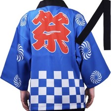 【New】Japanese Happi Coat Festival costumes Traditional costumes Blue From JAPAN picture