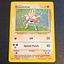 Pokémon 1999 Base Set Hitmonchan Holo Card #7/102 English WOTC picture