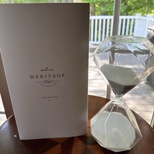 Hallmark Heritage Collection Glass Hourglass 2017 12” HTF picture