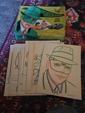 Green Hornet 1966 Whitman Magic Rub-Off Set – 8 Pages Vintage  picture