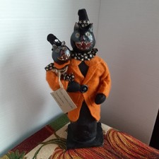 VINTAGE CODY FOSTER HALLOWEEN BLACK CATw/PARADE STICK BLACK CAT   old stock picture