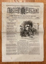 RARE VICTORIAN, 1874 CHILDREN’S PERIODICAL NEWSPAPER “THE YOUNG FOLKS GEM” OHIO picture
