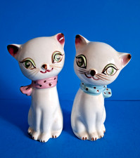 Vintage 1950s Holt Howard Cozy Kitten Cat Salt & Pepper Shakers Winking Eyes picture