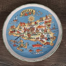 Italy Sicilia Island Tourism Travel Souvenir 8' Ceramic Plate picture