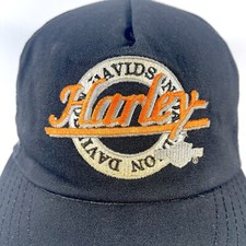 Vintage Harley Davidson Strapback Hat Holoubek Cap Embroidered Logos And Script picture