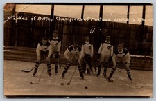 Postcard Clarkes of Butte Montana Ice Hockey Champions c.  1933 RPPC Real Photo picture