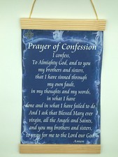 Prayer of Confession..., Canvas Wall Print, 8x12,Dark blue background picture