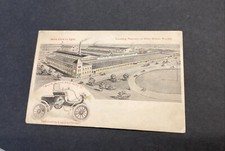 Oldsmobile Factory Lansing MI HOLD TO LIGHT POSTCARD Olds Motor Works Car Auto picture