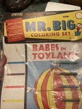 1961 Walt Disney Babes in Toyland Mr Big Coloring Set Hasbro Vintage Rare picture