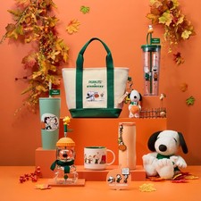 Starbucks Korea Peanuts MD Tumbler Mug Keychain Snoopy Limited Edition 2026 picture