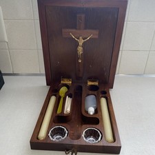 Jesus Wall Hanging Photo Last Rites Sick Call Alter Box Set picture