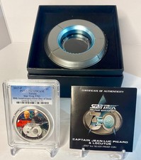 2017 Tuvalu S$1 PCGS FDOI PR70DCAM Trek TNG 30th Ann JEAN-LUC PICARD / LOCUTUS picture