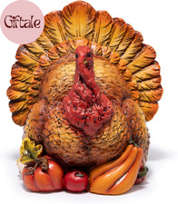 Thanksgiving Turkey Decoration Resin Fall Harvest Tabletop Centerpiece picture