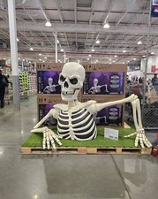 Costco Giant Ground Breaking Skeleton with LCD Eyes and Sound picture