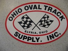 Vtg Ohio Oval Track Supply, Inc Elyria, Ohio Sticker Decal 7.75