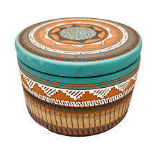 Navajo Terra Cotta Turquoise Box by Hilda Whitegoat picture