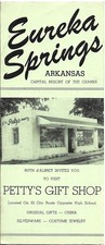 1949 Pictorial Map EUREKA SPRINGS Arkansas Petty's Gift Shop & Tourist Directory picture