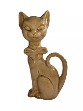 Vintage  MCM Style Ceramic  Cat Signed  Also Dated 1973 picture