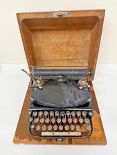 Antique 1913 Adler Model 7 Typewriter - German Thrust Action with Wood Case picture