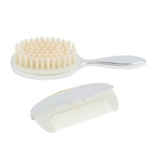 Stephan Baby Silver-Plated Keepsake Brush + Comb Set picture