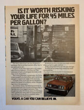 1978 Volvo 240 Print Ad Original Is It Worth Risking A Car You Can Believe In picture