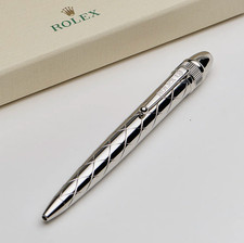 Rolex Silver Diamond Style Palladium Finish Ballpoint Pen – New in Box picture