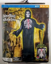 NEW BLEEDING 🩸SKELETON Halloween Costume Child MEDIUM Size 8 FUN WORLD Scary picture