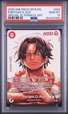 2026 ONE PIECE OP16-THE TIME OF BATTLE #005 PORTGAS D. ACE PSA 10 picture