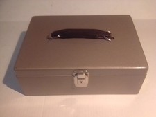 VINTAGE Rockaway Metal Cash Lock Box Without Keys-Storage Security File Box picture