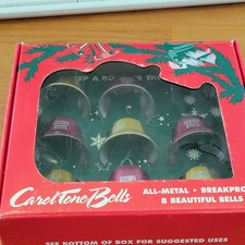 CarolTone Bells Arizona State Set of 8 All Metal Christmas Bells Boxed picture