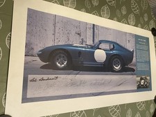 CARROLL SHELBY SIGNED Daytona Cobra Coupe Championship Poster, LIMITED EDITION picture