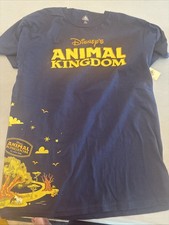 Vintage Disney Animal Kingdom T Shirt Men’s Medium Navy Blue Graphic Tee Cotton picture