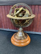 ARMILLARY VINTAGE BRASS ARMILLIARY SPHERE GLOBE RETRO SHIPS MELBOURNE GIFT picture