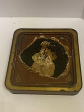 Vintage Tindeco Art Deco Chocolates 1 Pound Candy Tin Lady Graphics picture