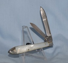 RARE VINTAGE CASE BRADFORD MOTHER OF PEARL TEARDROP KNIFE 82028 1915-19 picture