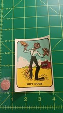 VINTAGE ORIGINAL 1950s HOT DOGS WATERSLIDE DECAL picture