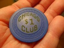 RARE ILLEGAL SARATOGA SPRINGS New York CHICAGO CLUB Poker Chip VG MAFIA LUCIANO picture