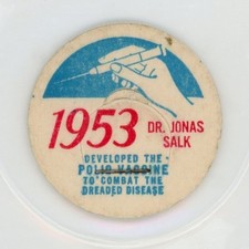 Milk Cap - 1953 - Dr. Jonas Salk Develops The Polio Vaccine To Combat Disease picture