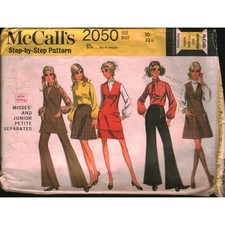 Vintage McCall's 2050 Sewing Pattern Misses Junior Petite Separates Mod 1960s picture