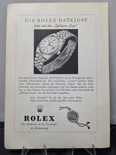 Rare German 1956 print advertisement Rolex Oyster Perpetual Datejust Cyclops picture