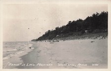 RPPC Whitehall MI Lake Michigan Sylvan Beach Wabaningo DPO Photo Postcard E42 picture