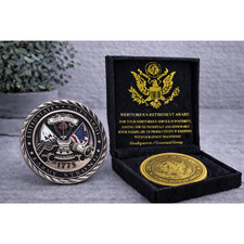 US Army / Core Values Collectible Army US Army Strong 1775 w/ Retirement Award picture