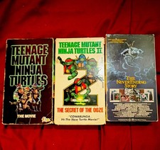 VHS Lot 3 Tapes TMNT Movie, TMNT II, NeverEnding Story picture