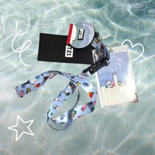 Loungefly BTS BT21 Winter Wonderland Detachable Laynard w Clear Pocket NWT picture
