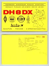 Ham Radio QSL QSO Postcard DH8 DX, Hermsdorf, Thüringen, Germany picture