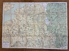 1918 WWI Linen Backed War Map No.4 France Belgium Geographia London picture