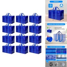 Simple Deluxe 12 Pack Extra Large Moving Bags with Lids, Heavy Duty, Blue picture