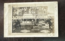 Shepard And Showerman Groceries, Paw Paw Michigan; real photo postcard RPPC RARE picture